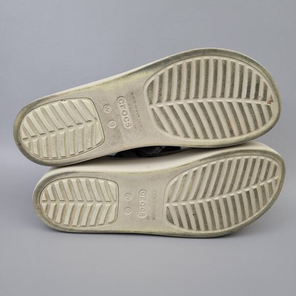 Crocs Womens Brooklyn Low Wedge Slingback Sandal Snake Print 206453 Beige Size 9 - Picture 12 of 13